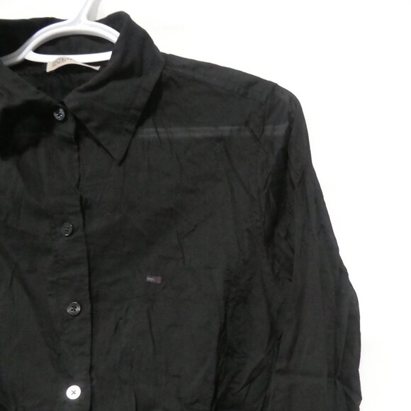 TOMMY HILFIGER Denim | medium | Sheer Cotton Black Button-Up Shirt - Picture 5 of 16